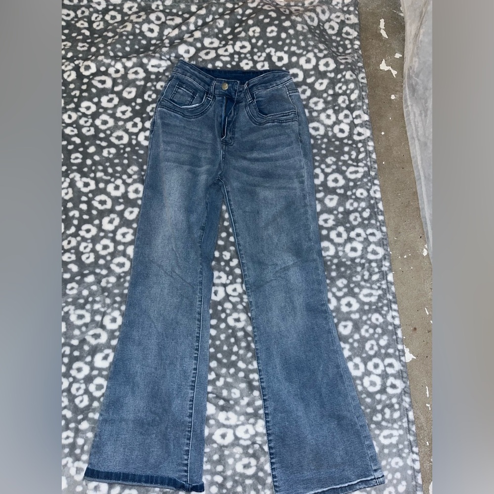 SHEIN Blue Flare & Wide Leg Jeans